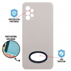 Capa para Samsung Galaxy A72 - Case Silicone Safe Glass Taupe
